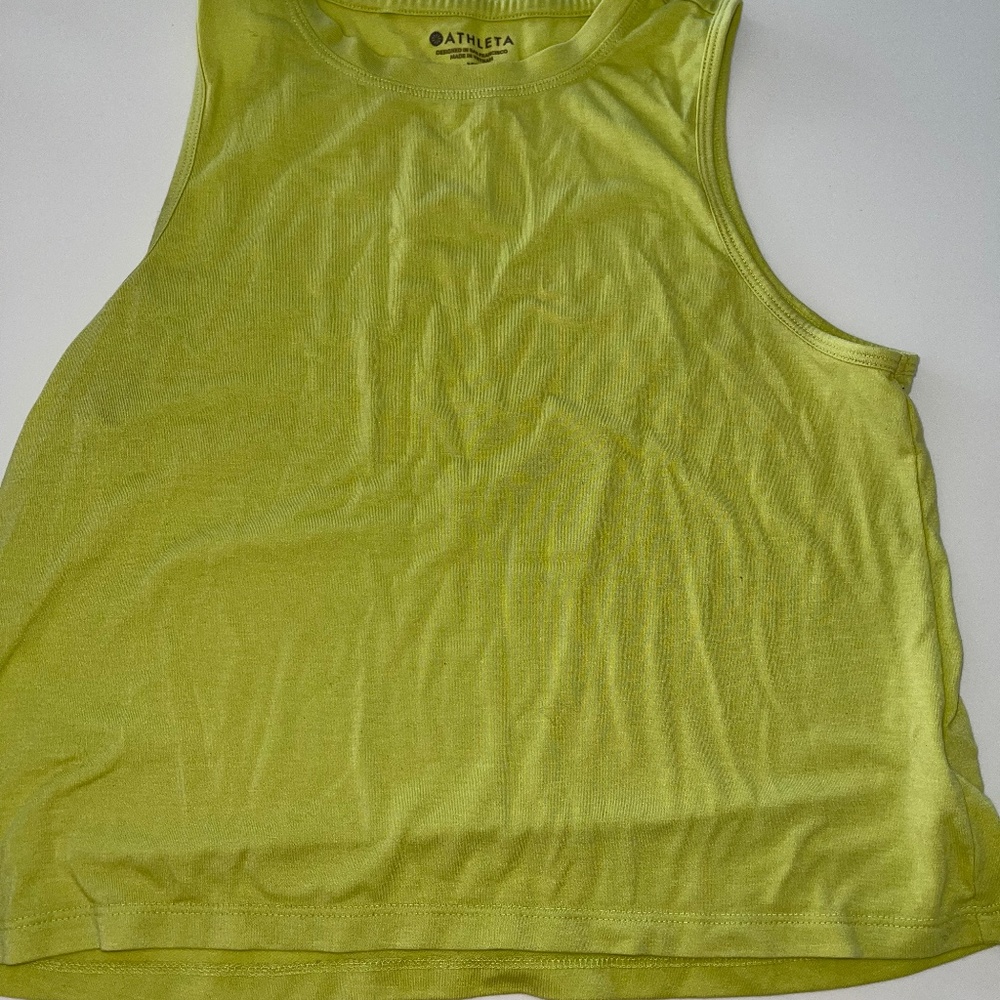Athleta Green Cropped Tank